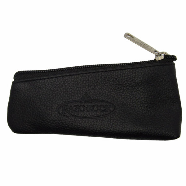 Zippered Genuine Leather Razor Pouch - by Razorock (Pre-Owned) Cases and Dopp Bags Murphy & McNeil Pre-Owned Shaving 