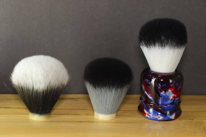 Shaving Brush and Bowl Set, Traditional Wet Shave, Care Package for Him, THICC BOI Ergonomic Design New Shaving Product Bundle KnotsAndFibers 