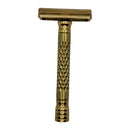 Brass Safety Razor with Hammered Handle - by Charcoal Goods/WCS (Pre-Owned) Safety Razor Murphy & McNeil Pre-Owned Shaving 