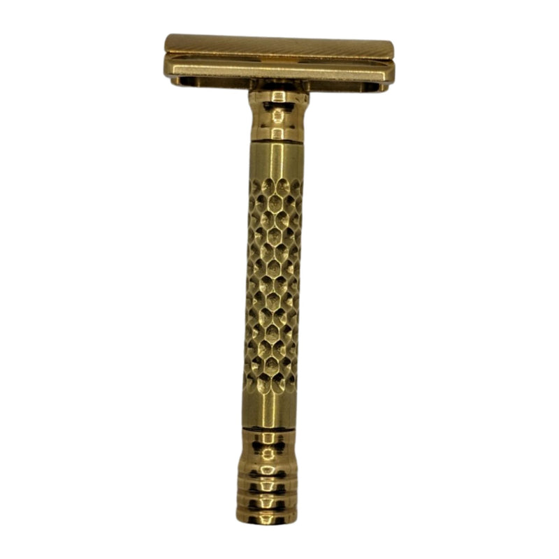 Brass Safety Razor with Hammered Handle - by Charcoal Goods/WCS (Pre-Owned) Safety Razor Murphy & McNeil Pre-Owned Shaving 