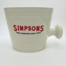Simpsons Large Ceramic Shaving Bowl Shaving Bowls and Mugs Murphy and McNeil Store 