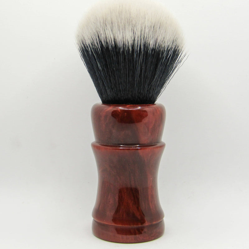 Cranberry Resin Shaving Brush (26mm Synthetic Tuxedo Knot) - by Yingling Brushworks (Pre-Owned) Shaving Brush Murphy & McNeil Pre-Owned Shaving 