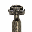 Polished Titanium Safety Razor (Ti68, Scalloped Cap) with Spiral Handle - by Timeless Razors (Pre-Owned) Safety Razor Murphy & McNeil Pre-Owned Shaving 