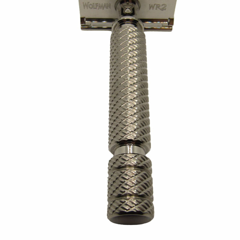 Wolfman Stainless Steel Safety Razor (WR2-SB Head, WRH2 Handle 90mm) -