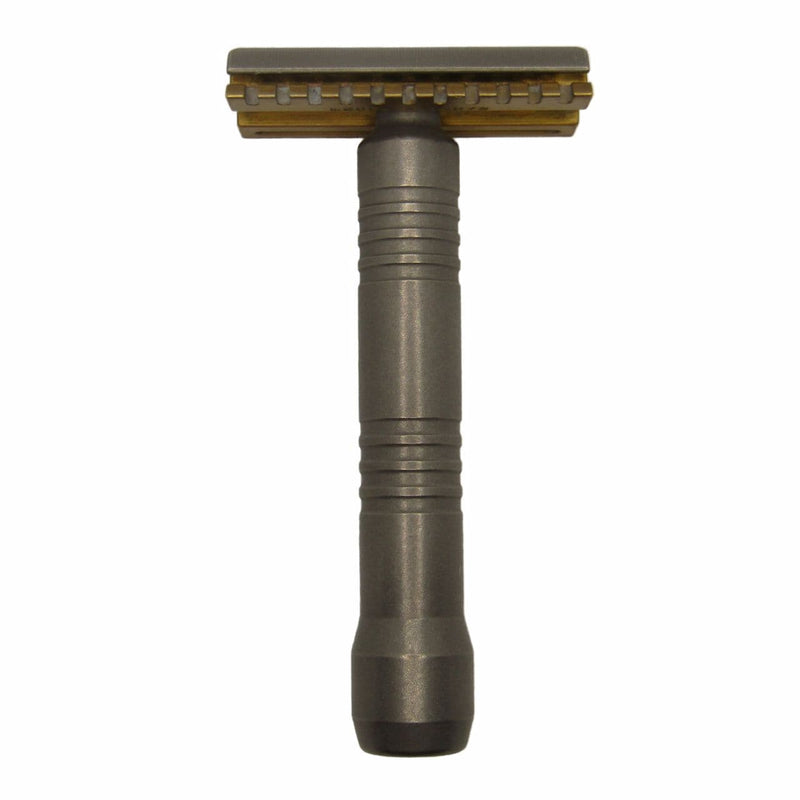 Model 921Stainless Steel Safety Razor (Stonewashed with Hybrid Baseplate) - by Yates Precision (Pre-Owned) Safety Razor Murphy & McNeil Pre-Owned Shaving 